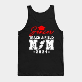 Senior 2024 Track and Field Mom Running Graduation Tank Top